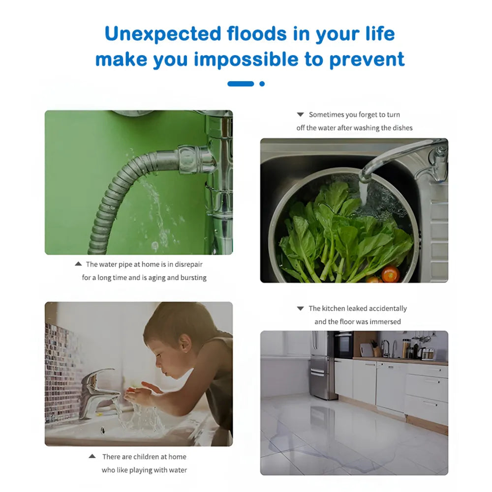 TUYA ZigBee Water Leak Detector Flood Sensor Water Tank Full Water Linkage Alarm Smart Life APP Remote Monitoring Leakage Alarm
