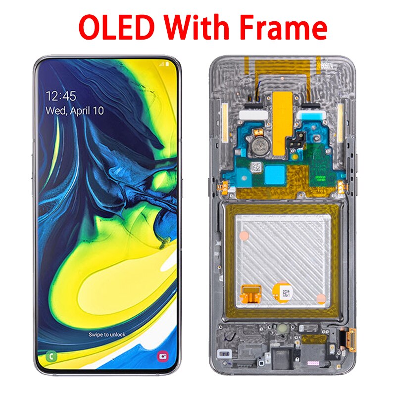6.7''Original For Samsung Galaxy A80 A805 A805F LCD display Touch Screen Digitizer Assembly with Fingerprint For Samsung A90 LCD