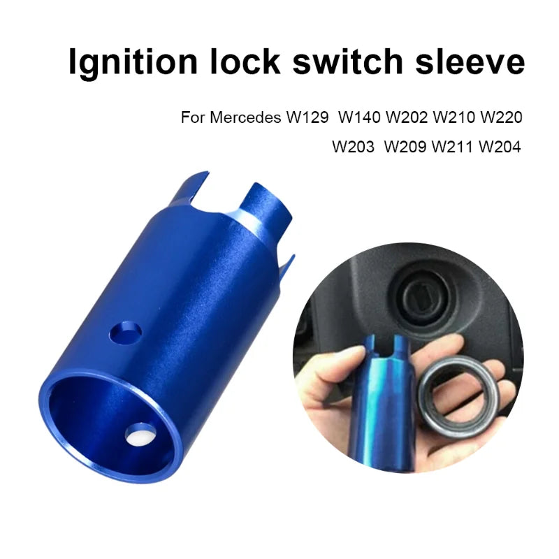 Removal Tool Car Ignition Lock Metal Switch Sleeve Socket for Mercedes-Benz W129 W140 W202 W210 W220 W203 W209 W211 W204