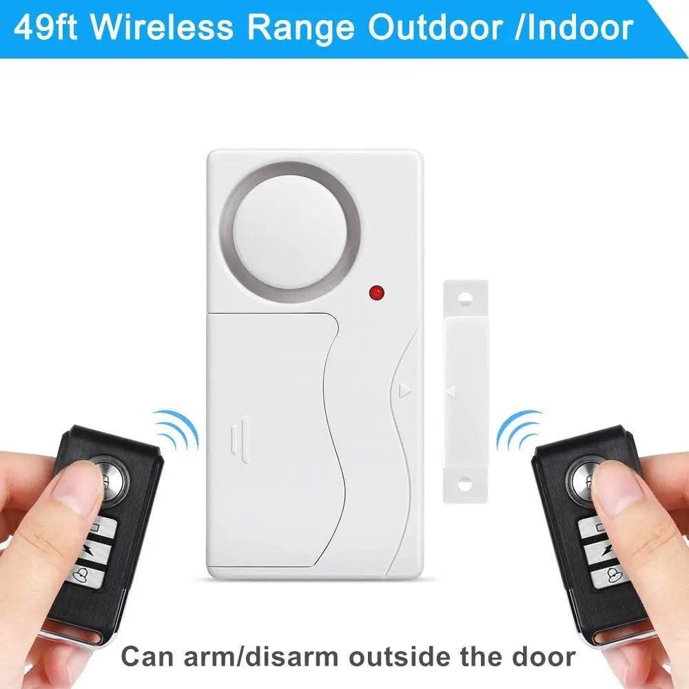 WSDCAM Wireless Door Alarm with Remote Vibration Warning Alarm System Anti Lost Windows Open Alarms Home Security Sensor