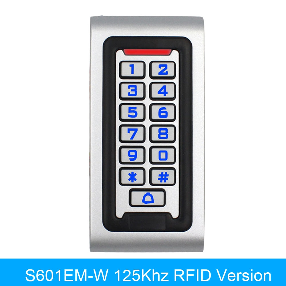 Waterproof Backlight RFID Door Access Control Reader Keypad 1000 Users Doorbell 125KHz EM Card Gate Opener Smart Electric Lock