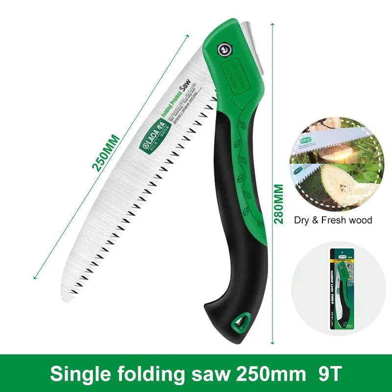 LAOA Foldable Saw 10 Inch Camping Portable Secateurs Gardening Pruner Tree Trimmers Garden Tool for Woodworking Hand Tools