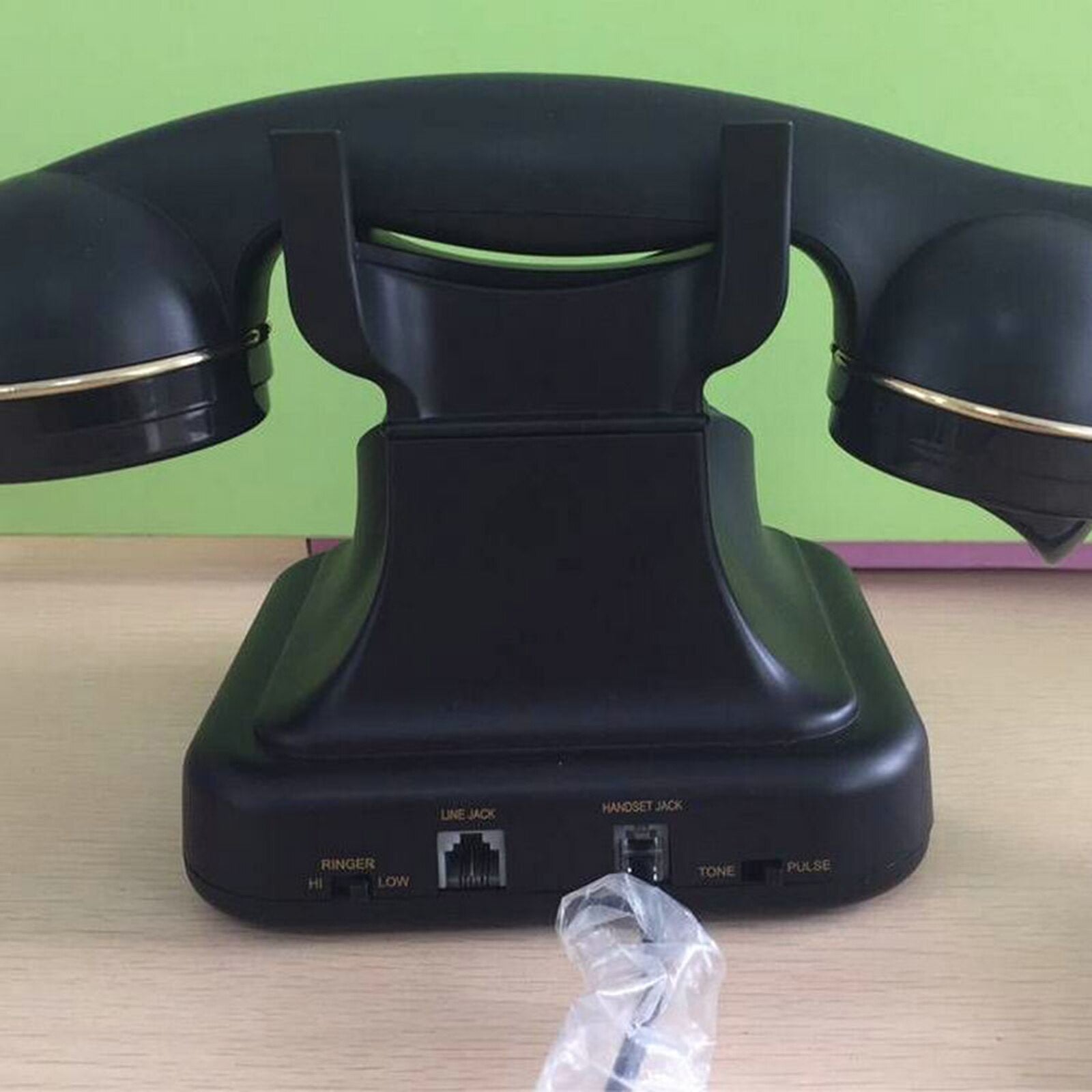 Corded Phone Old Fashioned Landline Phones Volume Adjustment Function with Mechanical Bell Button Dial for Home Decorations