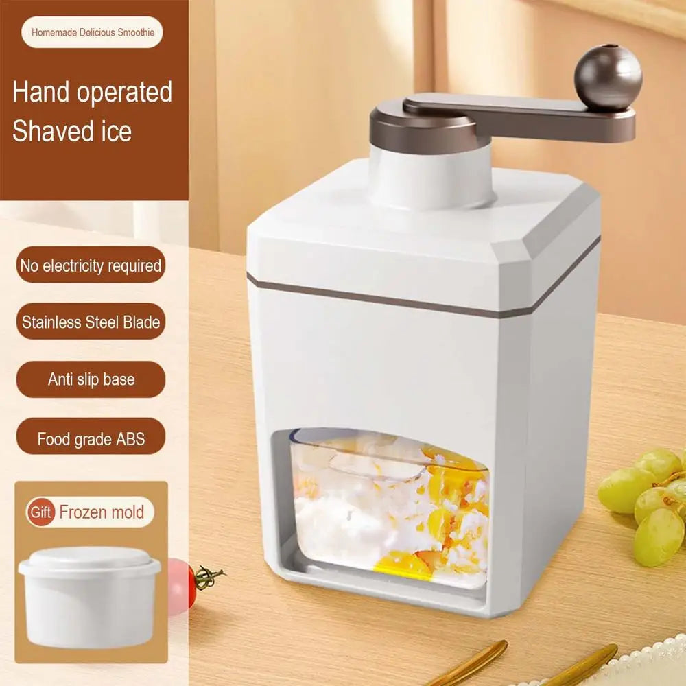 Summer Home Essential Hand Crank Ice Crusher Small Shaved Ice Machine Manual Ice Machine Store Smoothie Making Ice Crusher