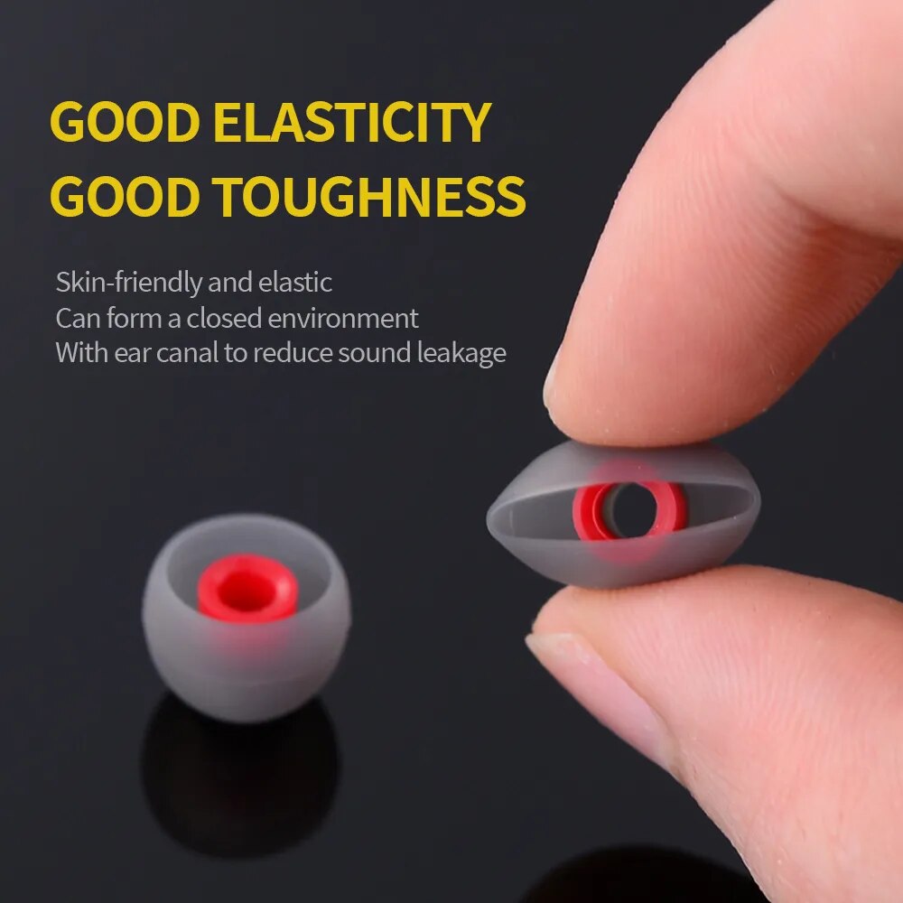 Silicone Ear Cap Replacement Eartips Soft Earbuds In Ear Earphone Tips Noise Reduction Headphone Caps Earplug Cushion Universal
