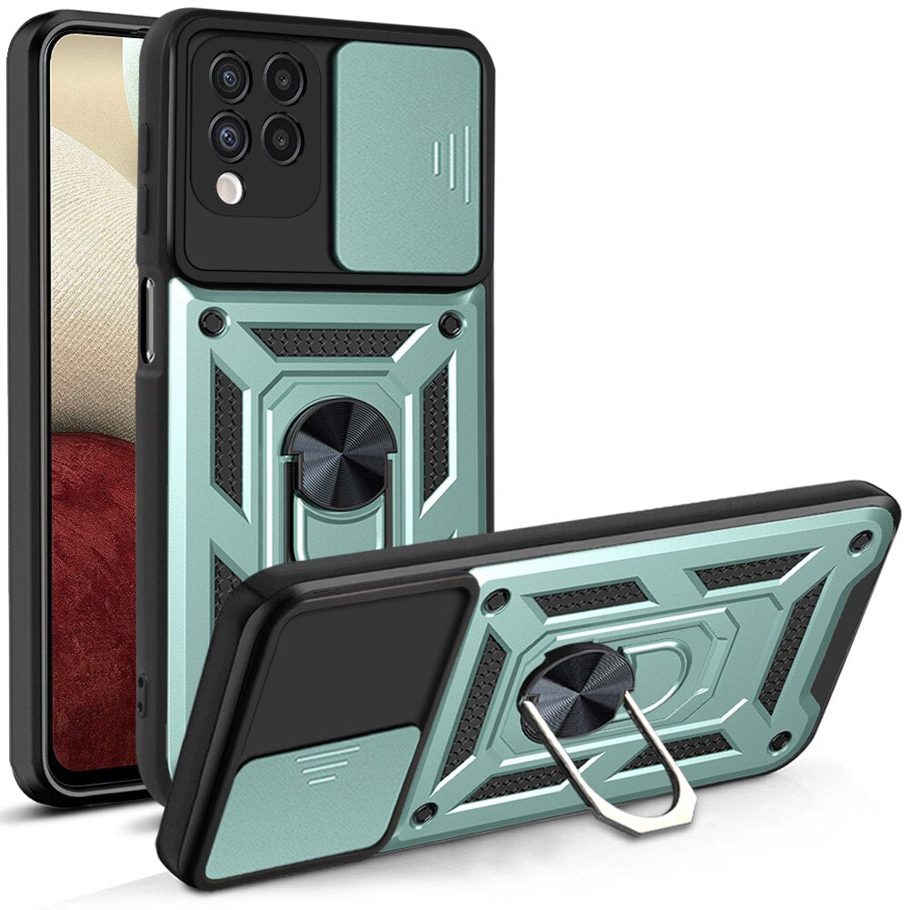for Samsung A12 Case Samsung A 12 Case Phone Camera Lens Protective Magnet Armor Shockproof Bumper Cover