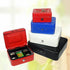 Locking Small Steel Cash Box with Lock Cash Drawer Tray Locking Cover Small Safe Lock Box with Key