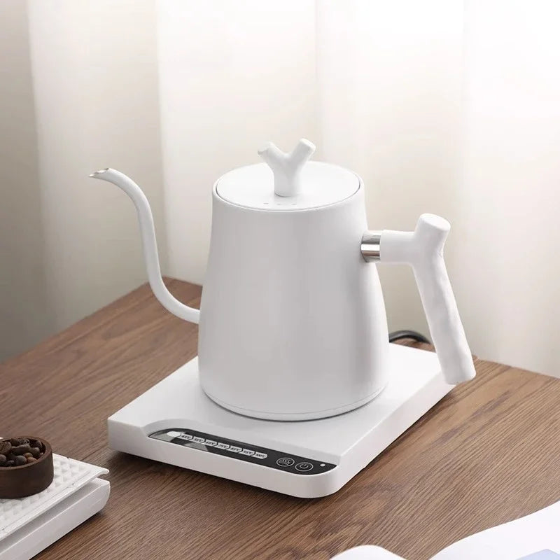 220V Thermostatic Coffee Pot Gooseneck Electric Espresso Pots Household Hand Flush Smart Electric Kettle Coffeeware Teaware