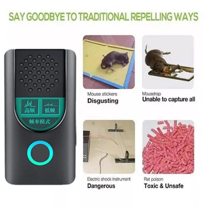 Ultrasonic Rat Repellent Anti Rat Pest Insect Electronic Ultrasonic Pest Control Mosquito Killer Only Chinese plug specification