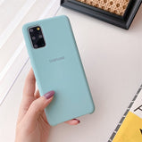 S20FE Case Original Samsung Galaxy S20 FE Ultra Plus S20+ Silky Silicone Cover High Quality Soft-Touch Back Shell