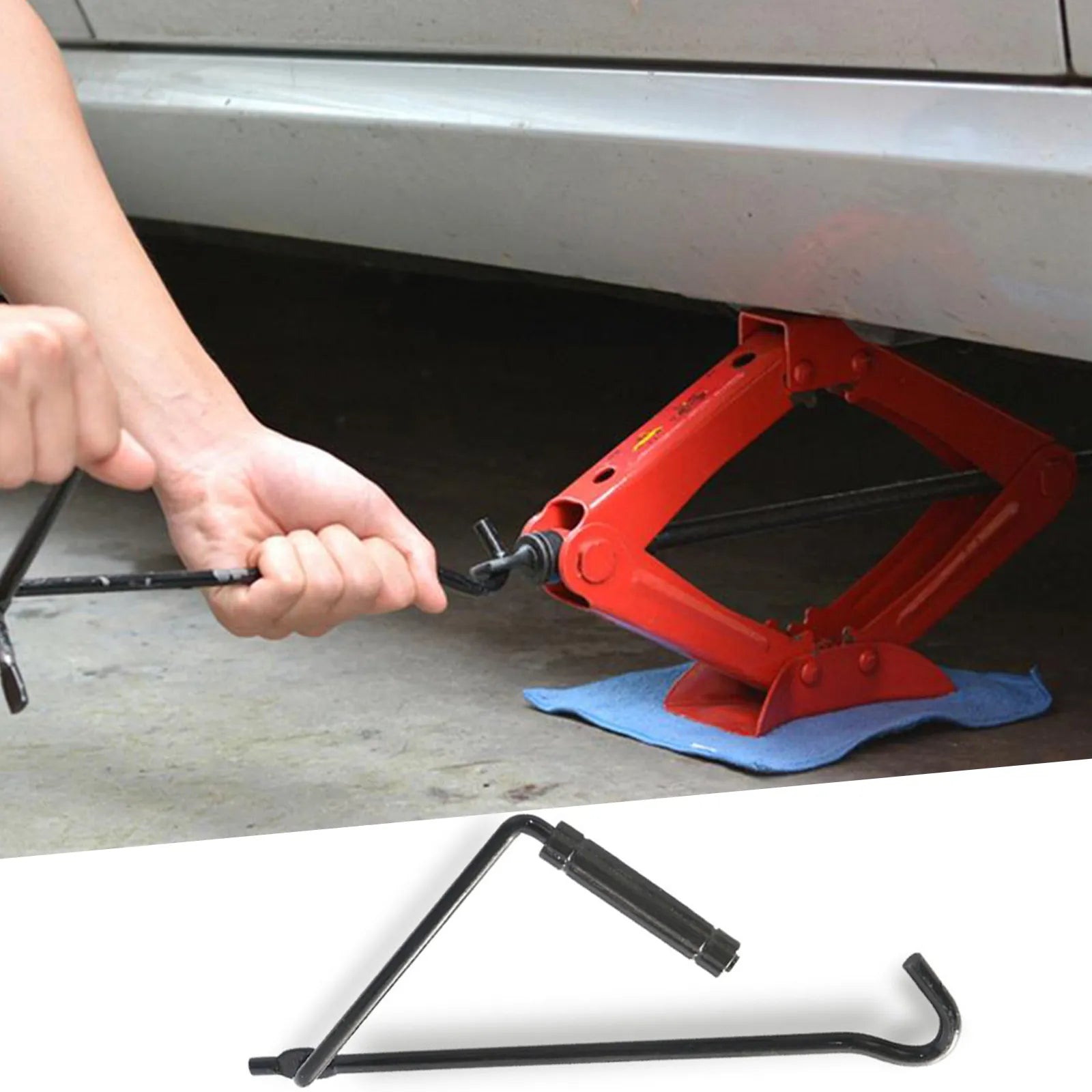 Foldable Car Hand Jack Rocker For Car Jack Folding Handle Scissor Jack Rocker General Jacks Helper Car Tools Repair Tool