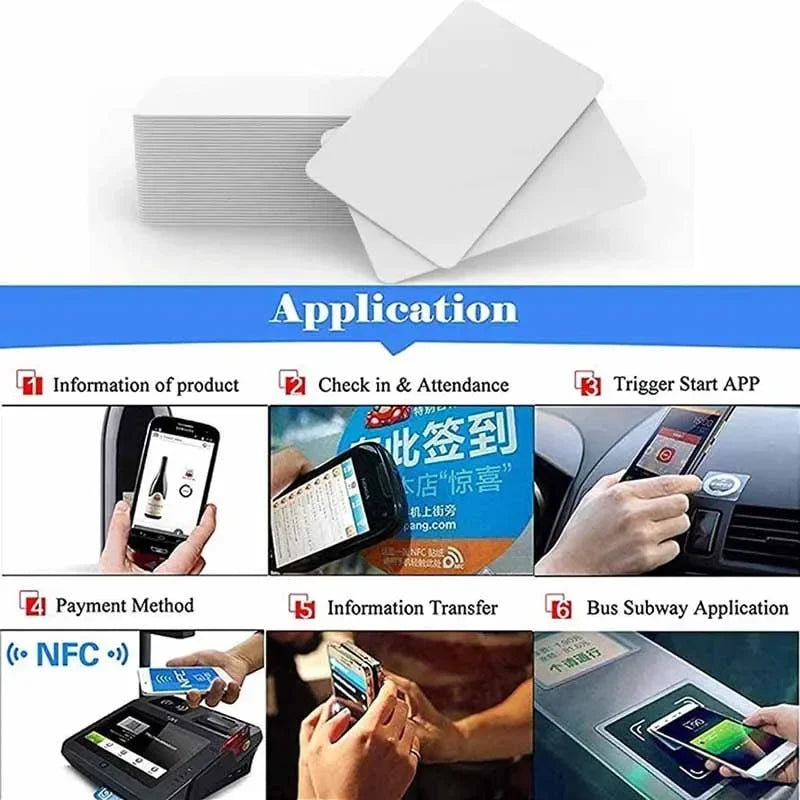 100Pcs UID Rewritable for S50 Mif UID MCT 13.56 MHz ISO14443 IC Access Control Cards NFC Tag RFID Key Tag NFC Payment Copy Clone