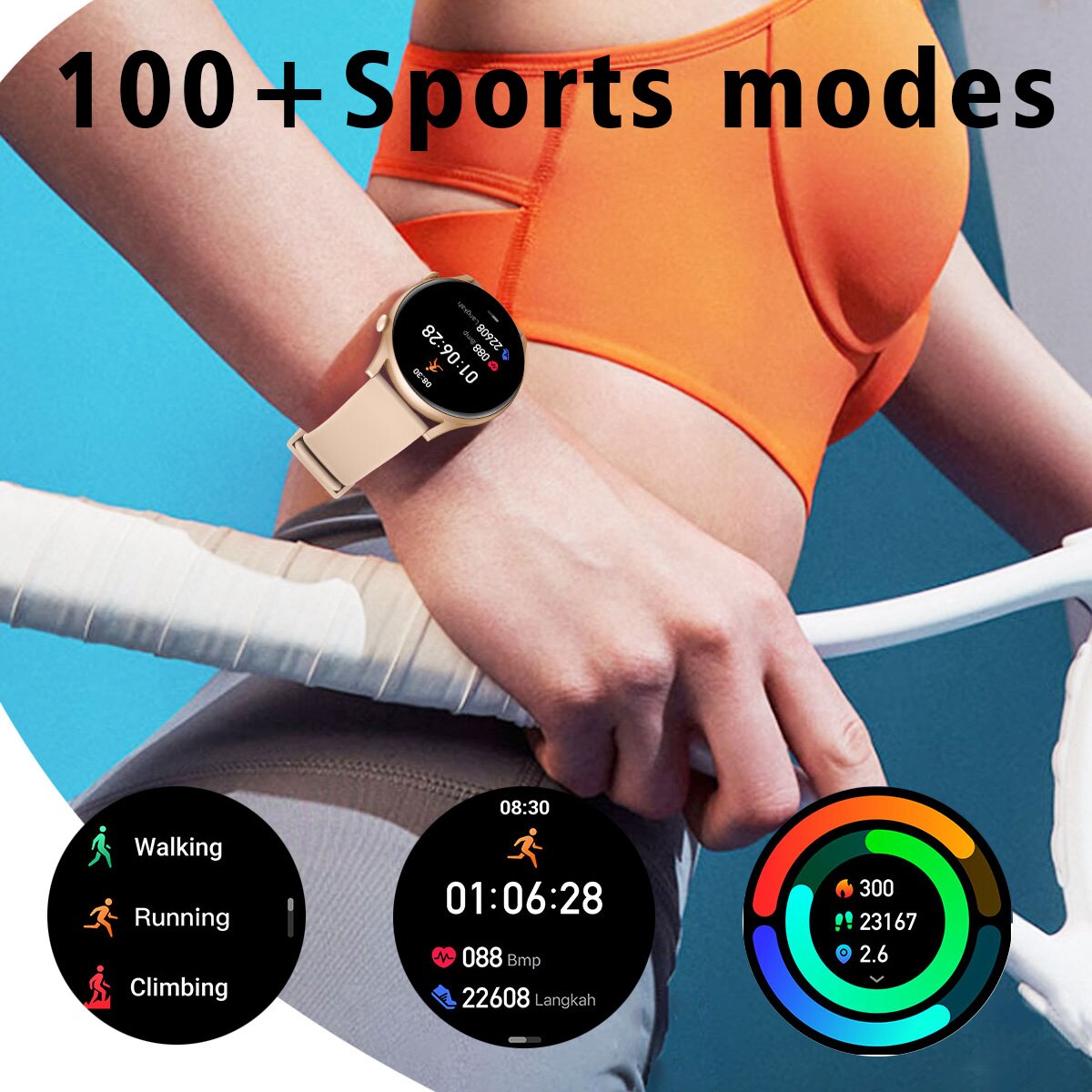 SENBONO 2023 AMOLED Smart Watch BP Health Monitor Answer Make Call Watch Always On Display Waterproof Smartwatch for Men Women