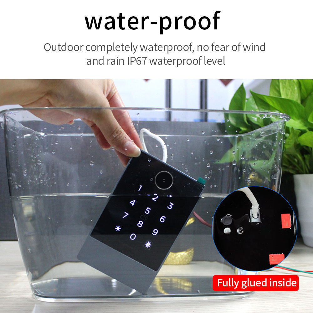 TTLOCK QR Code Access Control Reader 13.56Mhz Rfid IP67 Waterproof Keypad QRcode Scanner K3Q +G2 Hub Work with Alexa Google Home