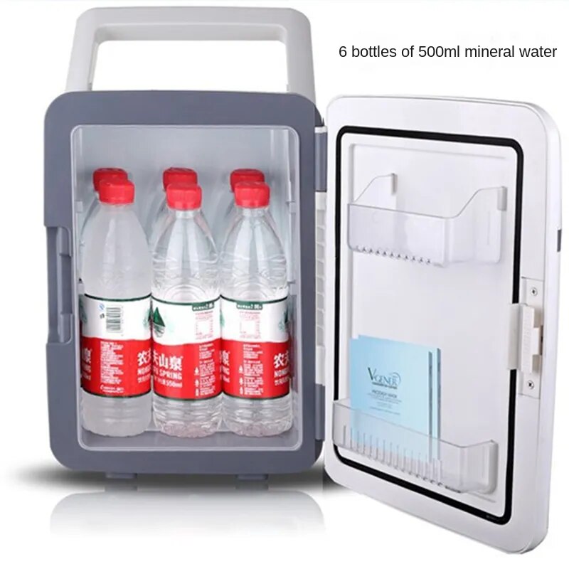 10L Vertical Car Refrigerator Mini Small Refrigerator Household Cooling and Warming Box Cosmetics Beverage Refrigerator