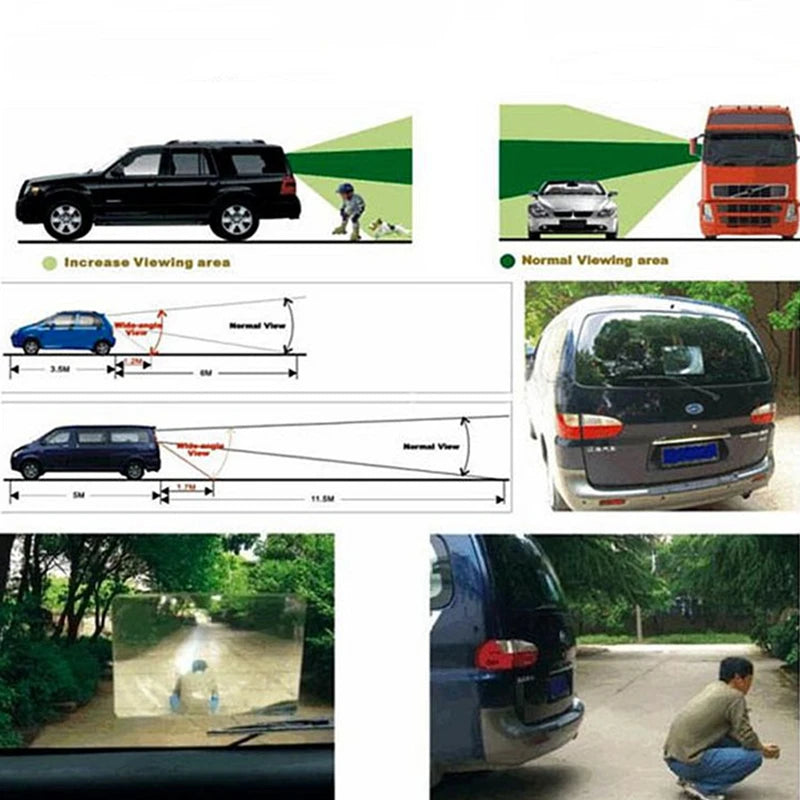 Auto Car Reversing Sticker Durable Transparent Parking Sticker Rear Window Enlarge View Angle Optical Wide Angle Fresnel Lens