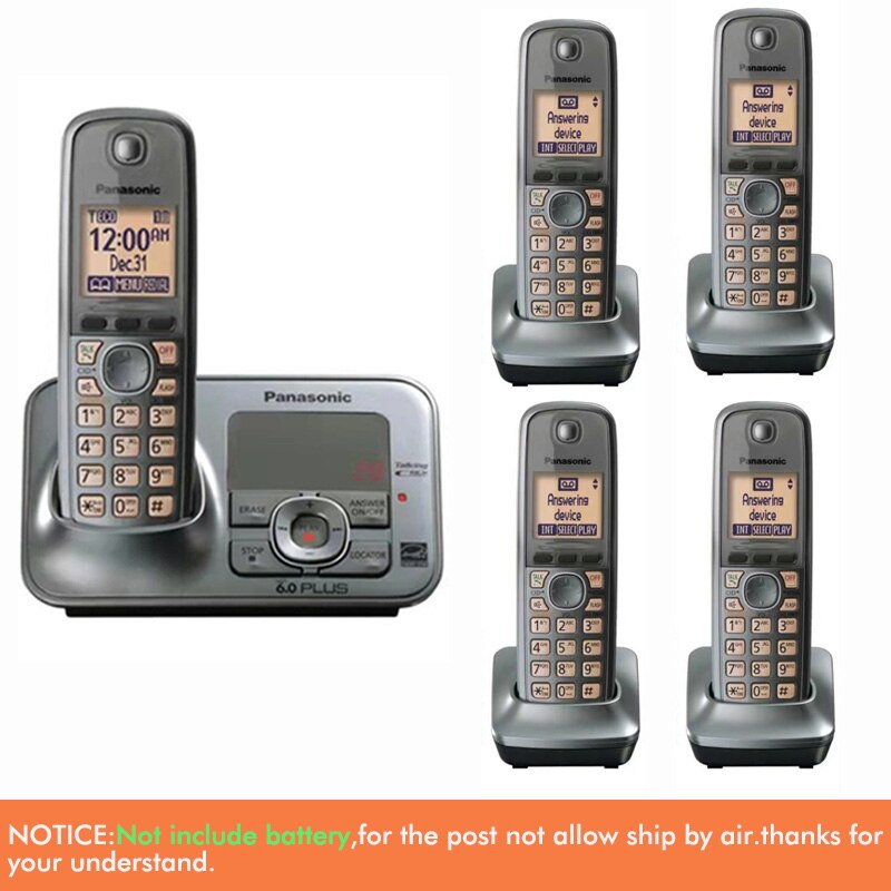DECT 6.0 Digital Cordless Landline Telephone With Answer System Call ID Handfree Home Wireless Phones Black