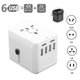 2000W Universal Converter Travel Charger Power Adapter With USB Ports 5.6A Smart Phone Fast Charging Worldwide Conversion Plug