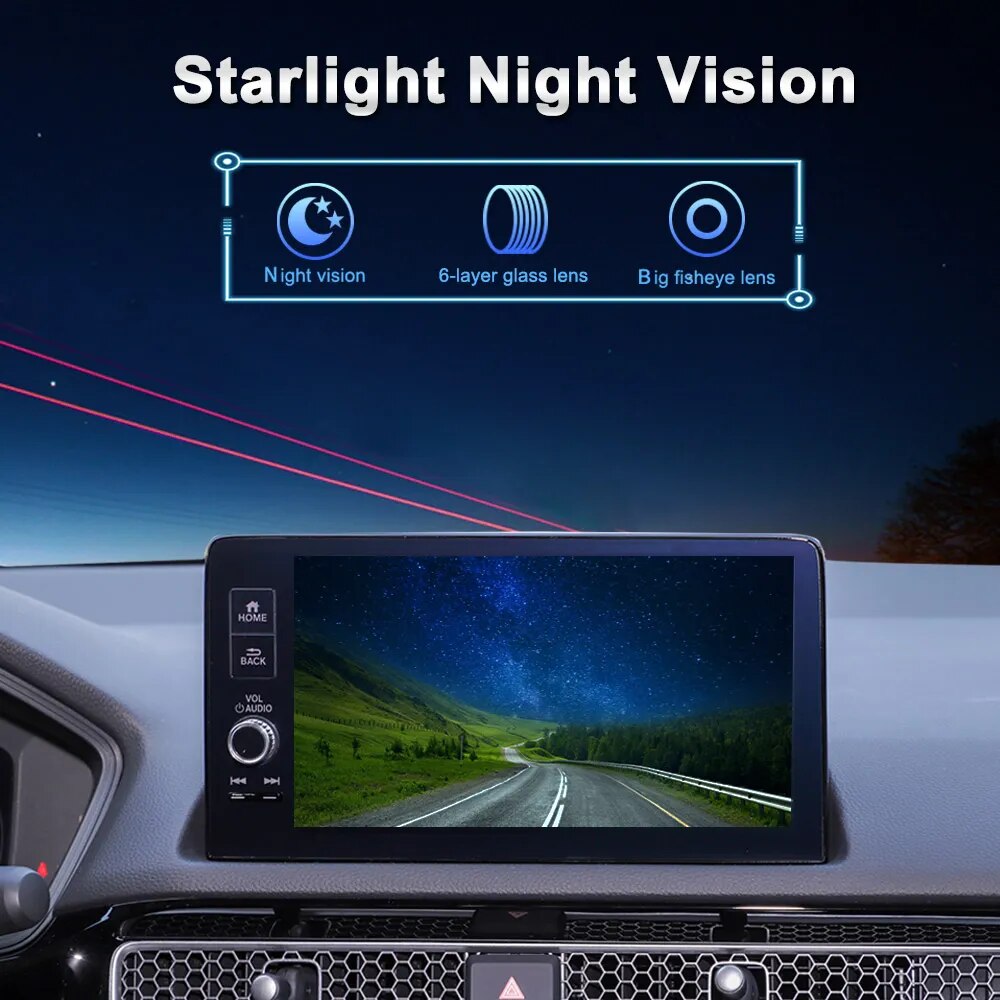 SMARTOUR 1920x1080P 720P Car Rear View Camera Fisheye Lens 2K Full HD CCD AHD Night Vision Vehicle Reversing Front Cameras