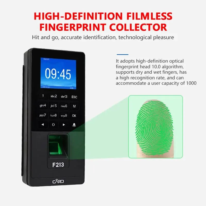 Biometric Fingerprint Facial Access Control Device 2.8inch High-definition Color Screen RFID Password Access Control TCP/IP USB