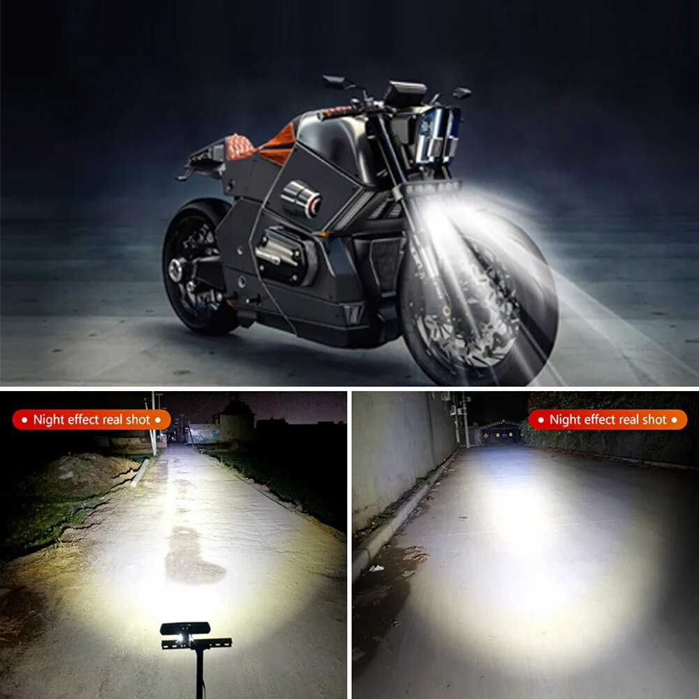 Motorcycle Headlight SpotLights DRL Flash 6 LED Auxiliary High Brightness Lamp Electric Vehicle Autocycle Modified Bulbs