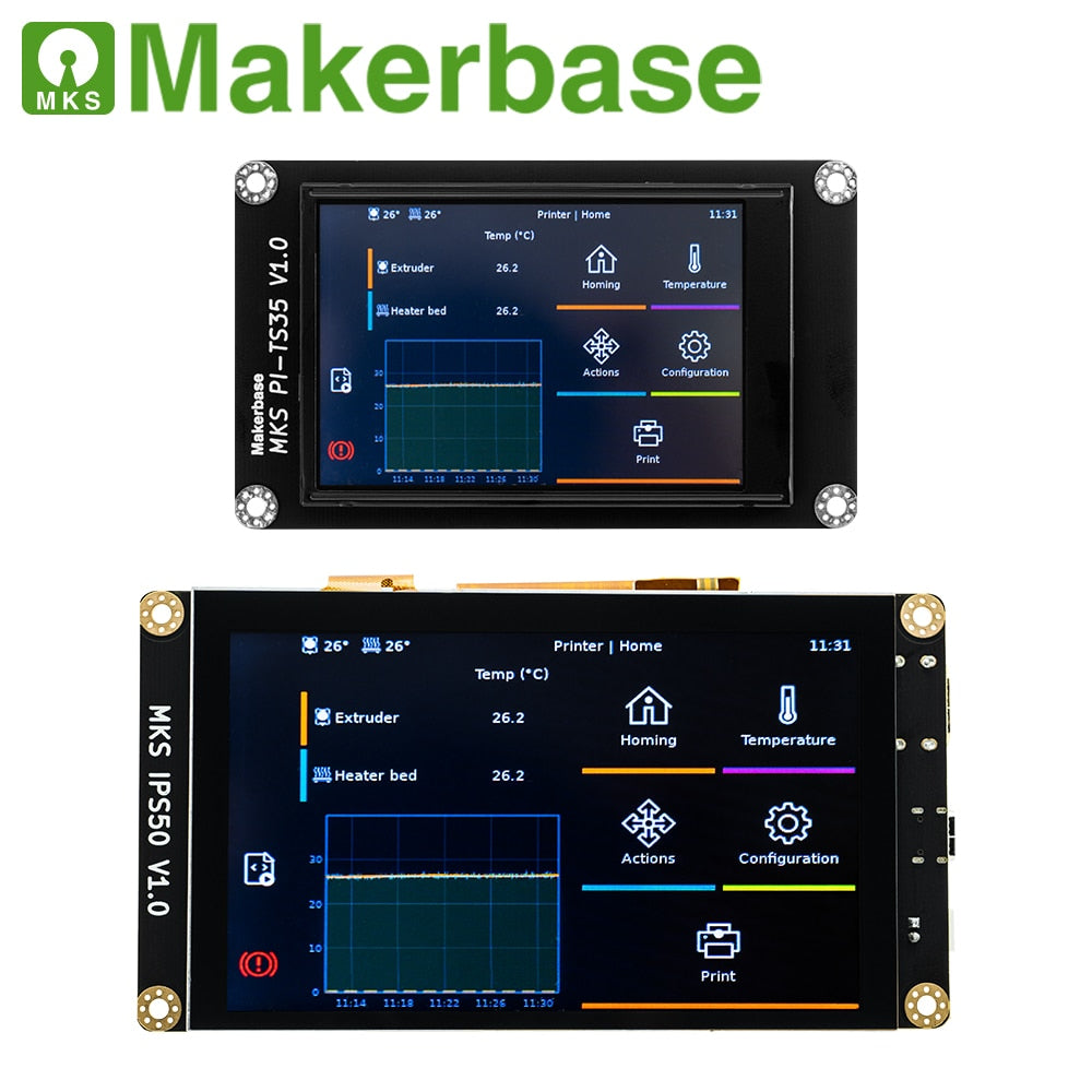 Makerbase MKS PI  Board Quad-core 64bits SOC onboard runs Klipper&3.5/5 Inch Touch Screen for Voron VS Raspberry Pi Board RasPi