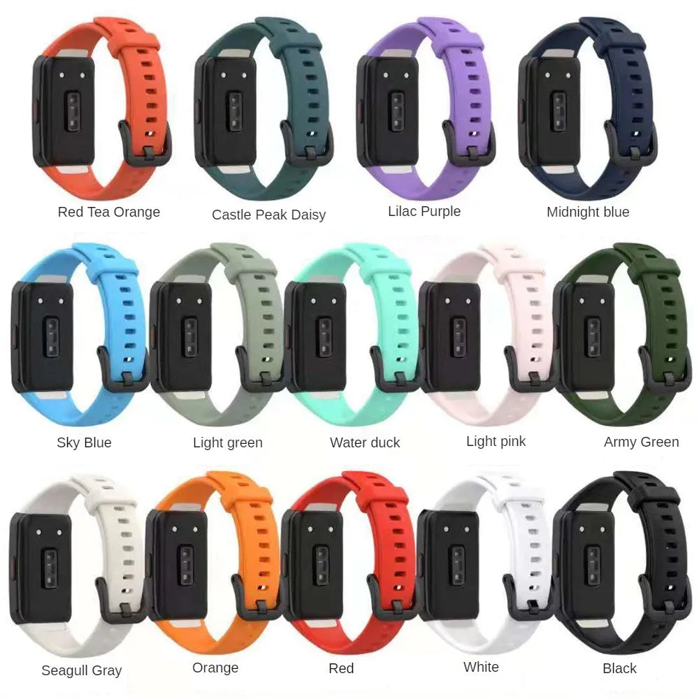 1pcs Silicone Replacement Strap For Huawei Band 6/Glory 6 Strap Silicone Soft Watch Strap Sports Wristband Strap For Huawei