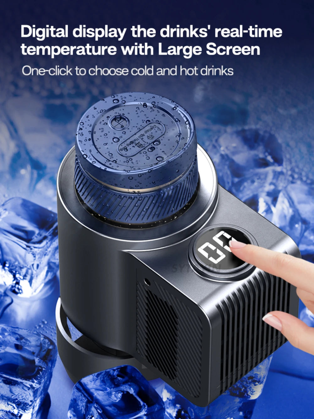 Car Coffee Heating Cooling Cup Hot and Cold Dual Position Stainless Steel Coffee Cup Travel Electric Warmer Mug for Office Home