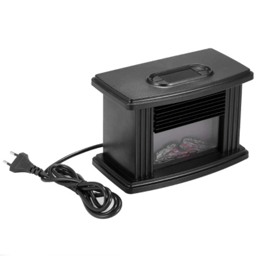 1000W Electric Fireplace Heater With Remote Control Flame Heater Indoor Space Stove Portable Desktop Hot Fan Winter Heater