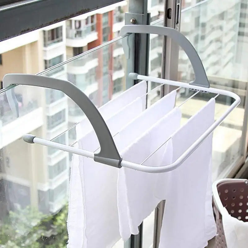 Wall Mounted Drying Racks Folding Clothes Hanger Space Saving Balcony Clothes Drying Rack Indoor And Outdoor Laundry Dryer