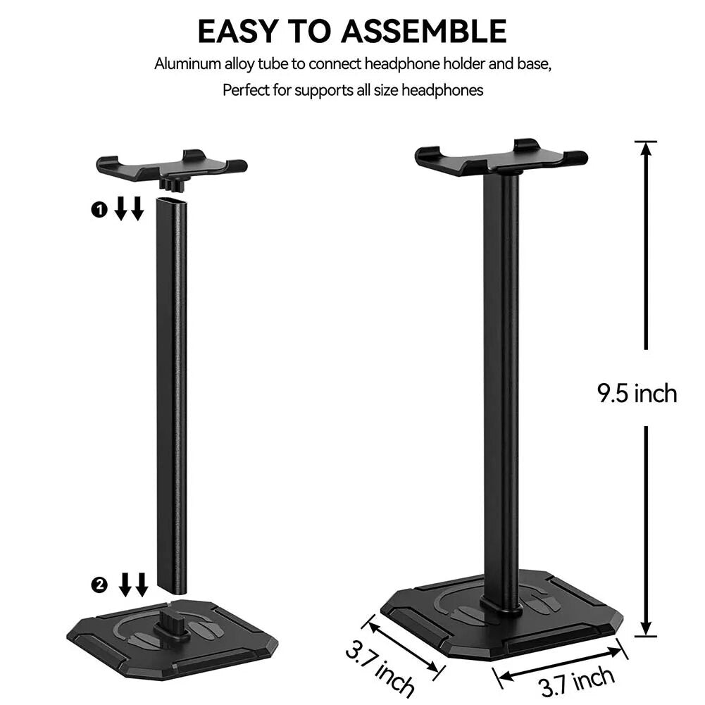 Headphone Holder Rack Aluminium Alloy Headset Support Stand Space Saving Desktop Organizer Vertical Bracket Earphone