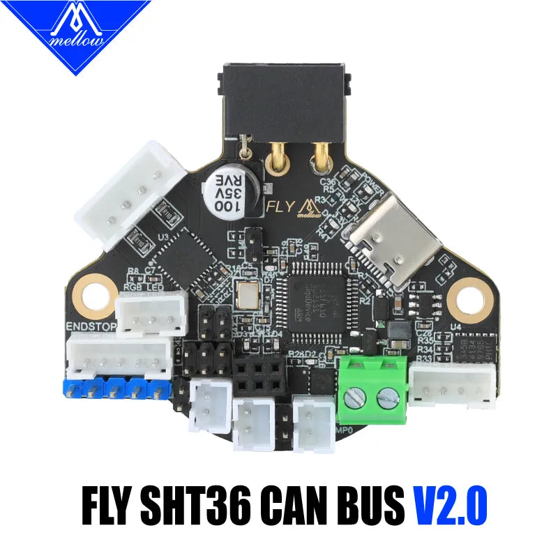 Mellow Fly-SHT V2.0 Board With 1M Can Cable For Klipper Hotend HeadTool Canable Canbus And Use PT100 / Encoder For 3D Printer
