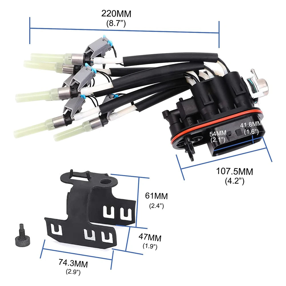 NEW Spider Fuel Injector FJ503w/Retaining Bracket SCPI to MPFIFJ10565 For 96-05 Chevy Chevrolet GMC GM V6 4.3L 217-3028 12568332