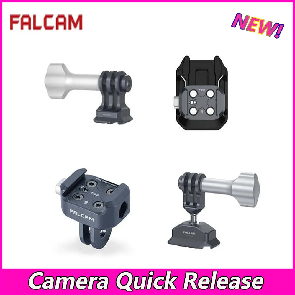 Falcam F22 Action Camera Quick Release System Plate Ball Head Base Series Kit for GoPro 11 10 9 8 7 6 5 4 3 OSMO Action 2 3