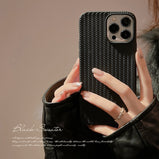 Woven Pattern Phone Case For iPhone 14 13 12 11 Pro Max X XR XS Max 7 8 14Plus Shockproof Bumber Soft TPU Silicon Back Cover