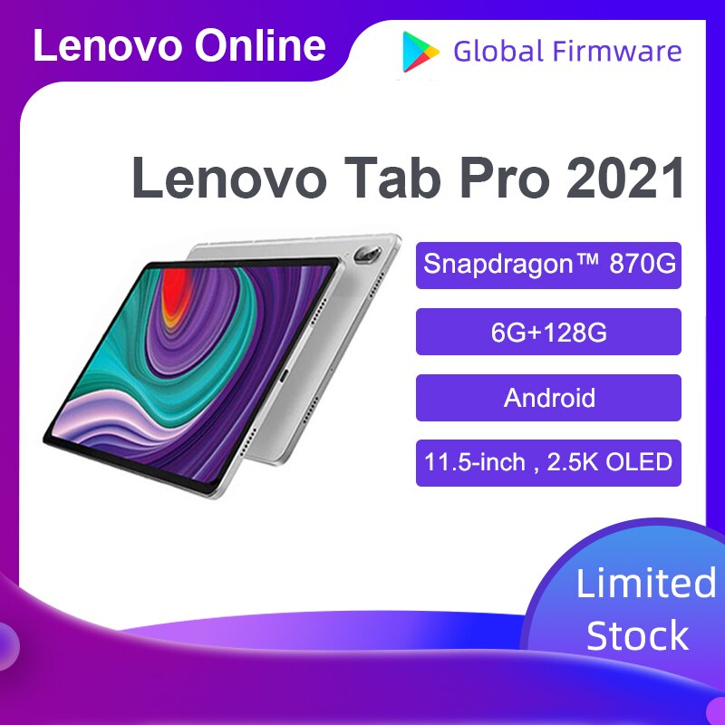 Global Firmware Lenovo Tab P11 Pro 2020 Snapdragon 730 Octa Core 6GB 128G 11.5inch 2.5K OLED Screen 8500mAh Android 10