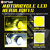 LED Motorcycle Headlight Bulbs H4 H6 BA20D 60SMD 3030&3570 CSP Projector Lens High/Low Beam Motorbike Headlamp White Yellow 12V