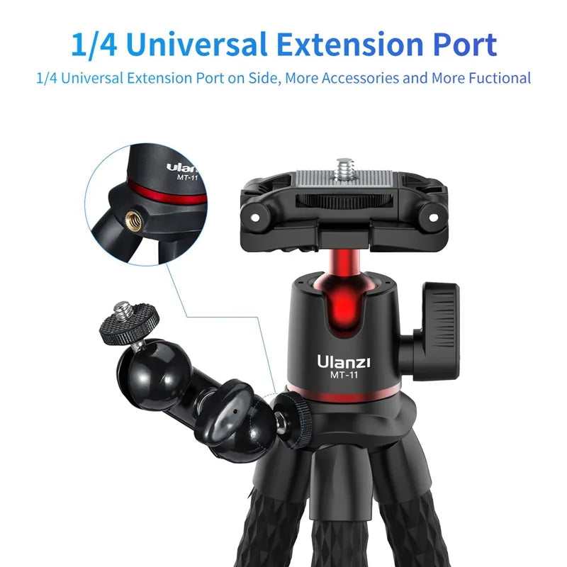 Ulanzi MT-11 Flexible Tripod For Phone DSLR Camera Stand With Remote Control Mini Octopus Legs For iPhone 13 14 Pro Max Holder