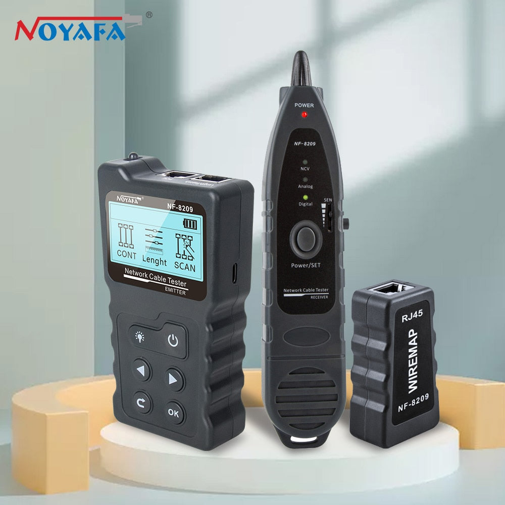 NOYAFA NF-8209 RJ45 Cable Tracker POE network Wire Checker cable tester Test Network Tool Scan Cable Wiremap utp Tester