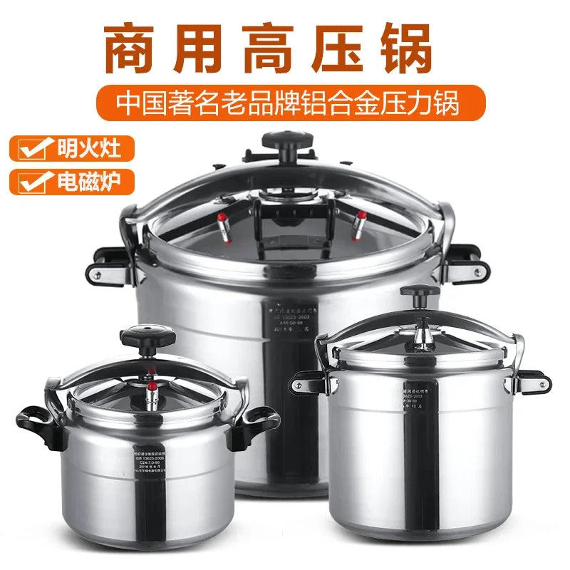 Aluminum alloy Double bottom pressure cooker 80L Commercial explosion-proof Large cooker pressure induction cooker Gas universal