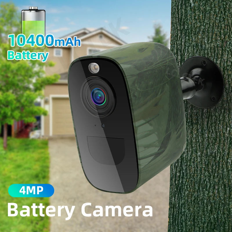 LCLCTEK 4G SIM Card Battery Powered Security Camera Full Color 4MP PIR Detection IP66 Outdoor Wireless CCTV Surveillance Cam