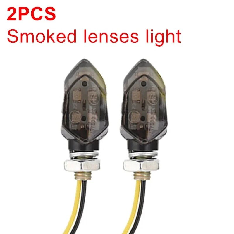 Motorcycle Turn Signals LED Light Mini Indicators Universal Light Super Bright Amber Blinker Lamp