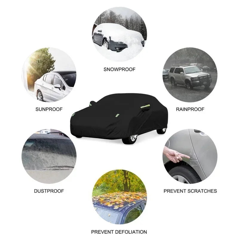 1pcs Waterproof Car Covers Outdoor Sun Snow Rain Protection Cover For Car For golf 4 5 6 7 Auto ourdoor Accessories