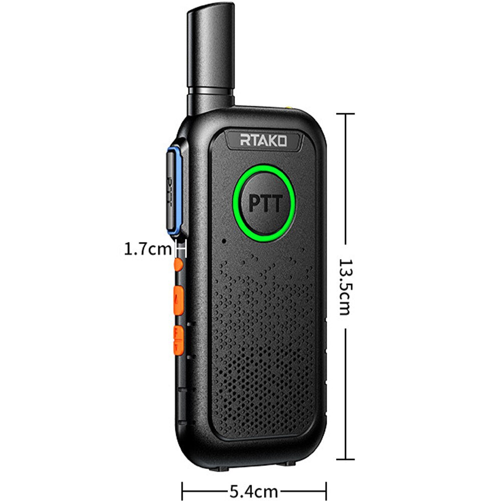 2 PCS/pack hotel construction site civil micro ultra-thin wireless handheld outdoor high-power mini mini walkie-talkie  5km-10km