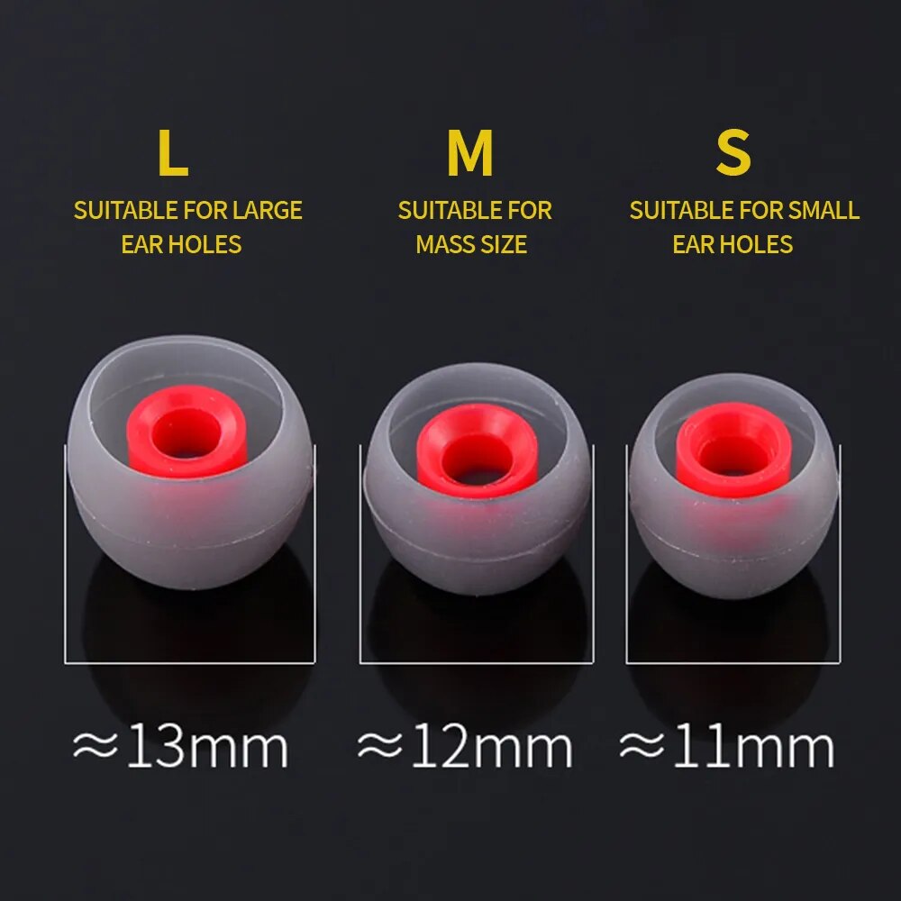 1/3Pair 4.5mm Replacement Ear Pads for In-Ear Headphones Silicone Eartips Ear Sleeve Sports Headset Accessories Universal M S L