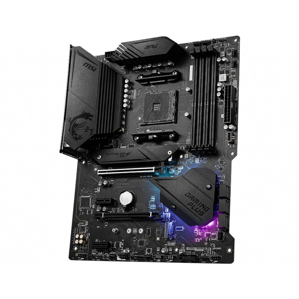 MSI MPG B550 GAMING PLUS Gaming Motherboard (AMD AM4, DDR4, PCIe 4.0, SATA 6Gb/s, M.2, USB 3.2 Gen 2, HDMI/DP, ATX)