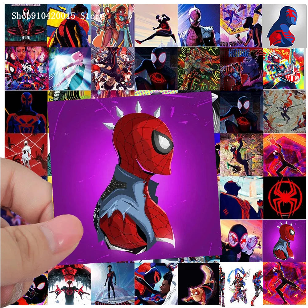 10/20/40/80pcs Disney Spider Man: Across the Spider-Verse Stickers Anime Cartoon Decal Skateboard Laptop Cool Waterproof Sticker