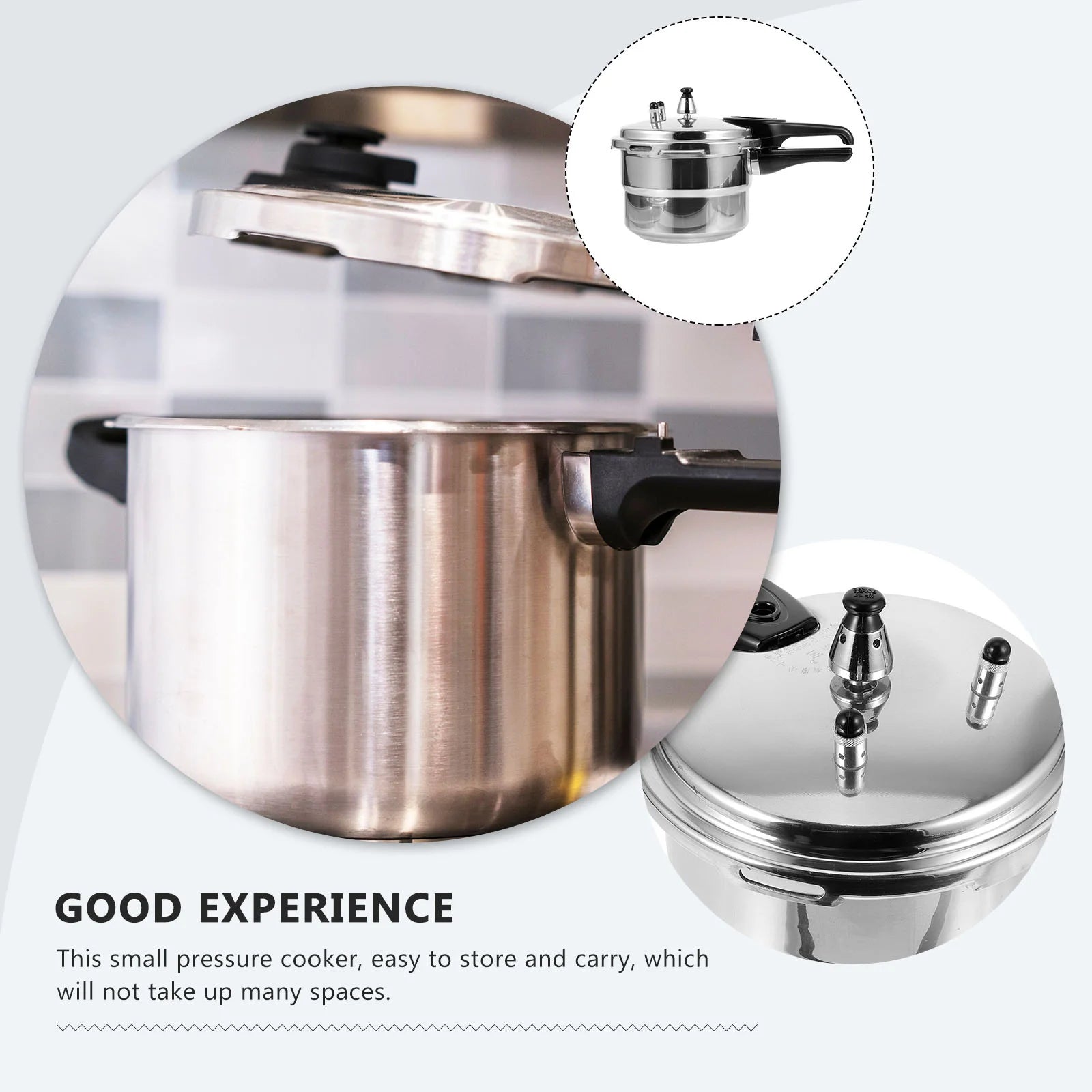 Stainless Steel Pressure Cooker Safe Gas Stove Large Pot Cookers Canning Presure High Induction