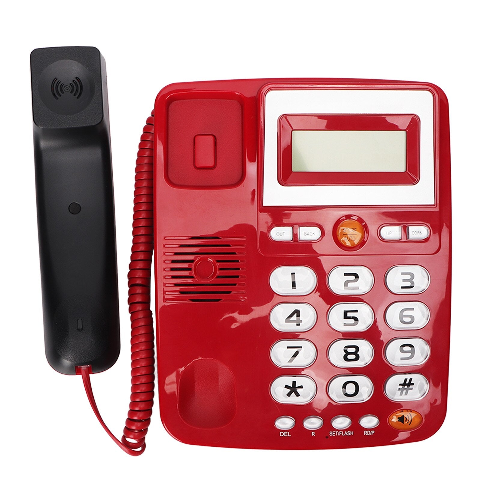 Big Button Landline Phone Hands Free Calling Corded Phone Wired Phone With One-touch Dialing And Caller ID Display Function