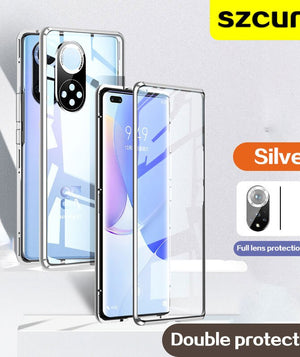 For huawei nova 9 Pro Case. NEW 360° Full Protection revent the peep Magnetic Adsorption Glass phone cover nova 10 novo 8 nove 7